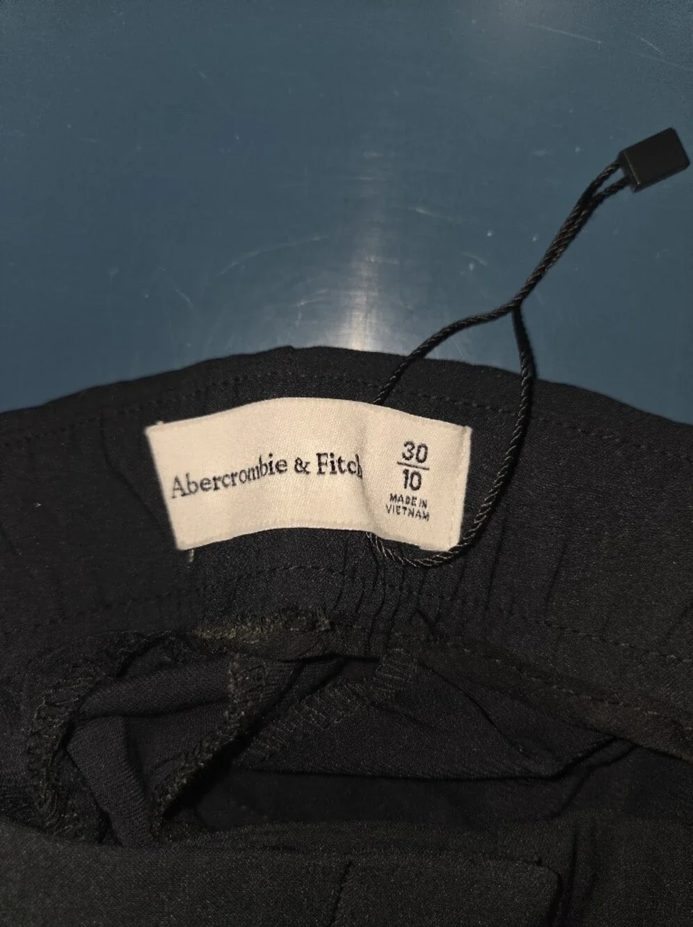 ABERCROMBIE & FITCH Wide-Leg Black Women's Pants Mid Rise Zip Sz 10 Career